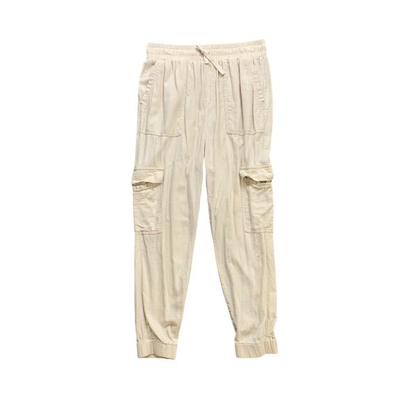 Splendid Pants Womens S Small Bone Elastic Waist Drawstring Cargo Pockets Jogger - Picture 1 of 10